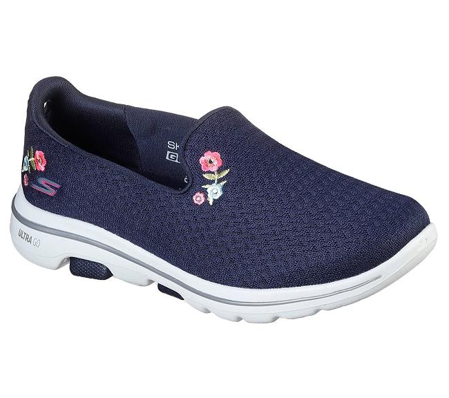 Zapatillas Para Caminar Skechers Mujer - GOwalk 5 Azul Marino MLIFX8591